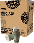 CIAO! 16oz Paper Hot Cup, Rooted Olive Print by Ciao