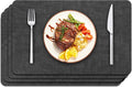 Maxpearl Faux Leather Placemats Set of 4, Dark Grey | Waterproof by Maxpearl