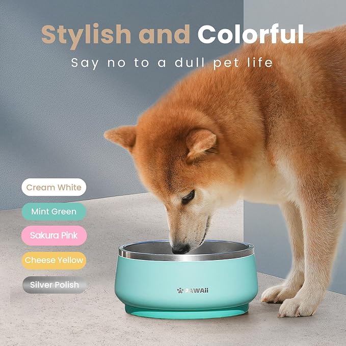 Pawaii Dog Bowl, 68 oz Stainless Steel Food and Water Bowl, ID Tag, 1 Pack | - Image 6