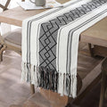Woven Table Runners Farmhouse Style, Boho Table Runners 72 inches Long by LUFEIJIASHI