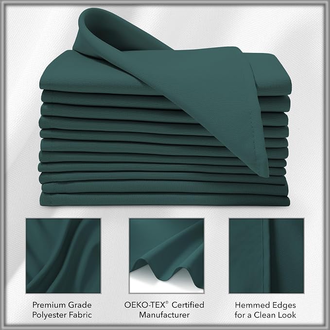Lann's Linens Set of 144 Cloth Dinner Napkins, 20-inch Polyester Napkins - Image 3