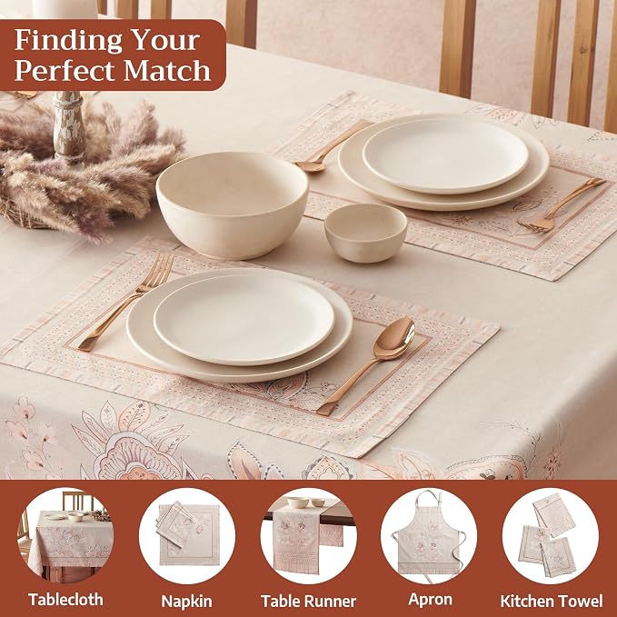 Maison d' Hermine Placemats Set of 4 Reusable 100% Combed Cotton | Cloth Place - Image 7