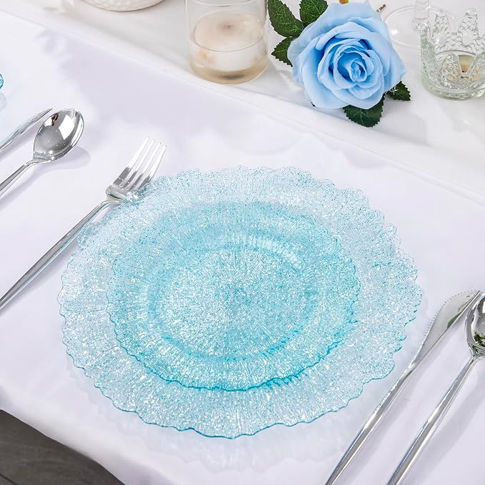 U-QE 60PCS Clear Blue Plates - Image 4