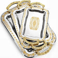 3 Pack Metal Serving Trays by Unknown
