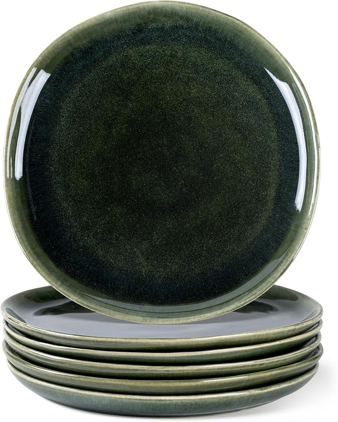 AmorArc Ceramic Plates Set of 6, 8.5 Inch Stoneware Small Dinner Plates Set | by AmorArc