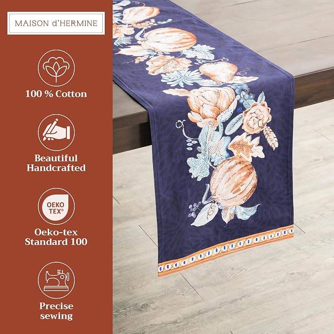 Maison d' Hermine Table Runner 100% Cotton 14.50" x 72" | Table Runners 72 - Image 2