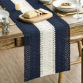 Artoid Mode Dark Blue Farmhouse Woven Table Runner 12x90 Inch | Seasonal by ArtoidMode