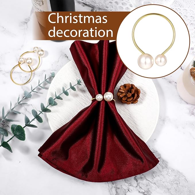 Set of 42 Pearl Napkin Rings - Image 4