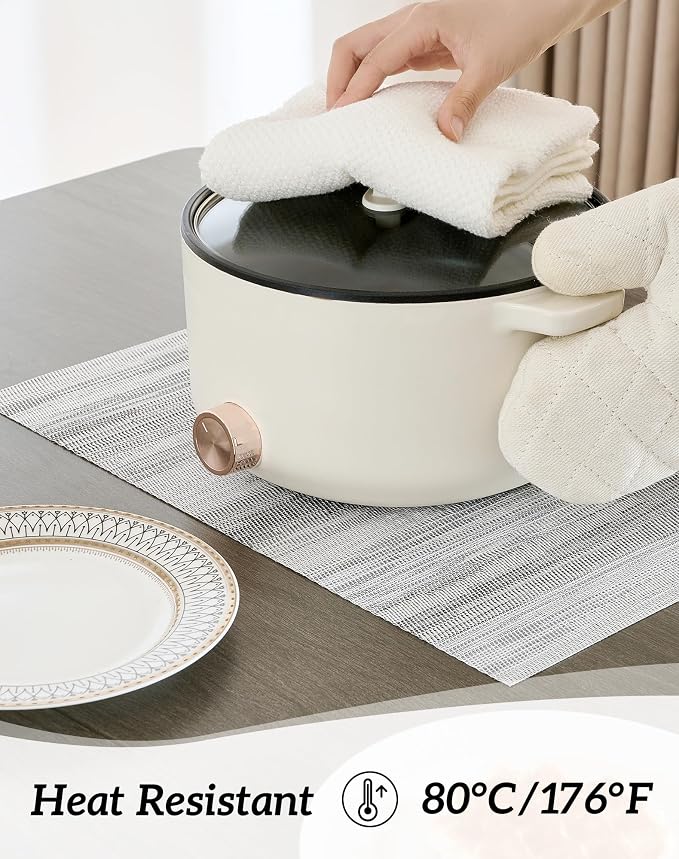 Leetaltree Lightsteel Black Placemats Set of 4 - Image 6