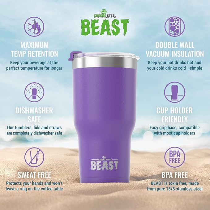 Beast 20 oz Tumbler Stainless Steel Vacuum Insulated Coffee Ice Cup Double Wall - Image 6