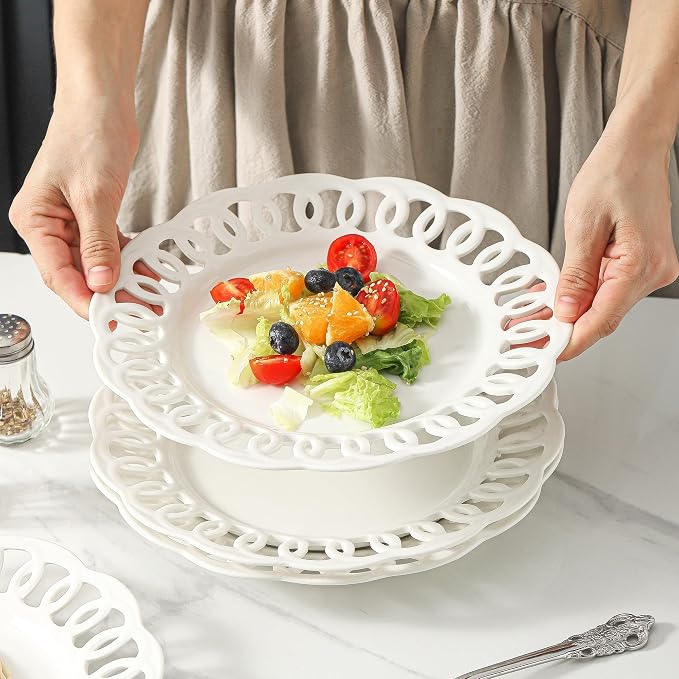 4 Pack 10" Dinner Serving Plates - Image 3