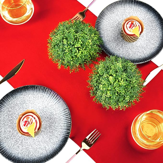 20-Pack Red 12 x 108 inches Long Premium Satin Table Runner | Wedding, - Image 7