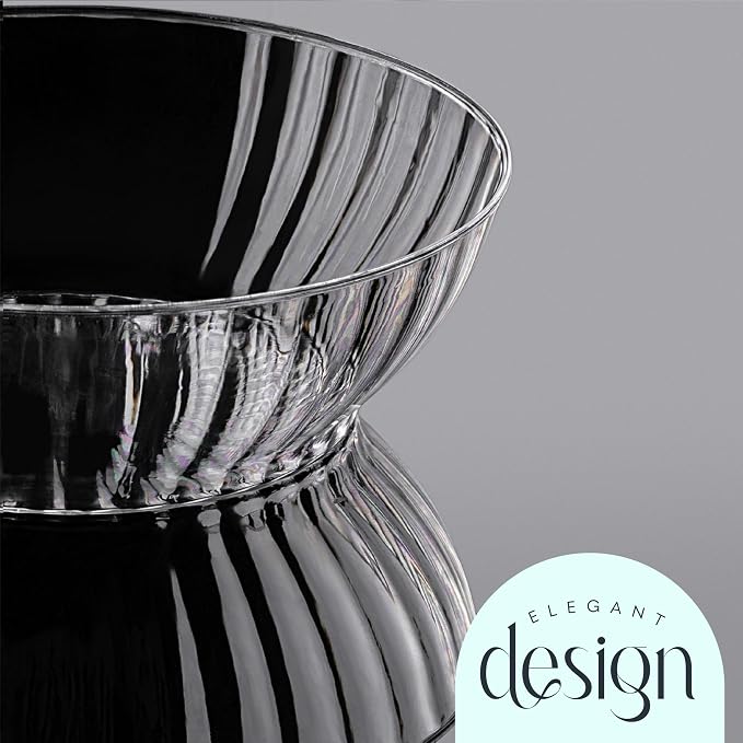 PLASTICPRO 50 Pack Plastic Bowls Crystal Like 10 oz Bowls Elegant Clear Plastic - Image 4