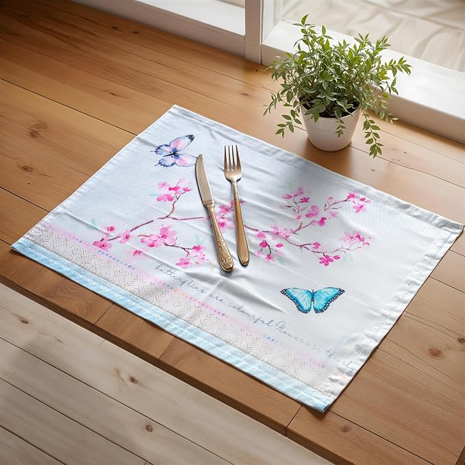 Maison d' Hermine Placemats Set of 4 Reusable 100% Cotton | Cloth Place Mats - Image 5