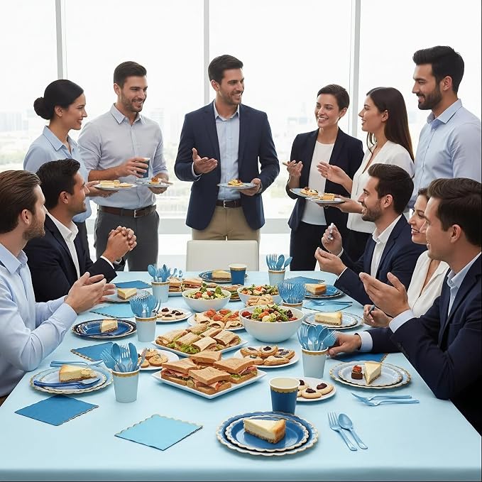 Blue Plates and Napkins Party Supplies - Image 8
