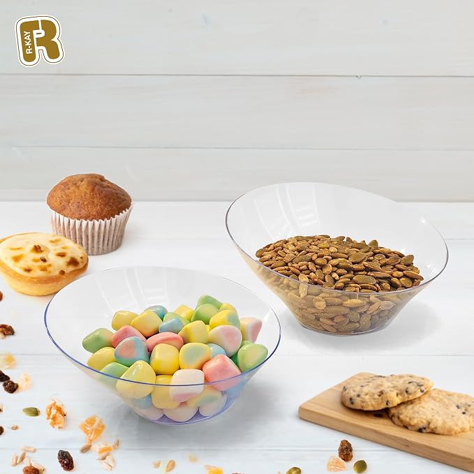 R-kay 6 Pack Angled Clear Serving Bowls - Image 4