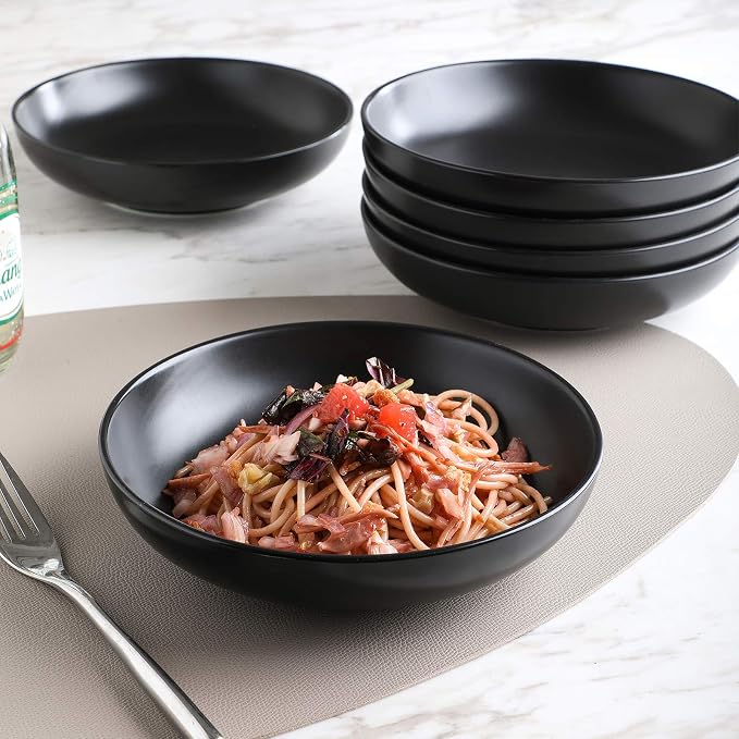 Selamica Ceramic 7.8 inch pasta bowls, 26 Ounce large serving porcelain salad - Image 6