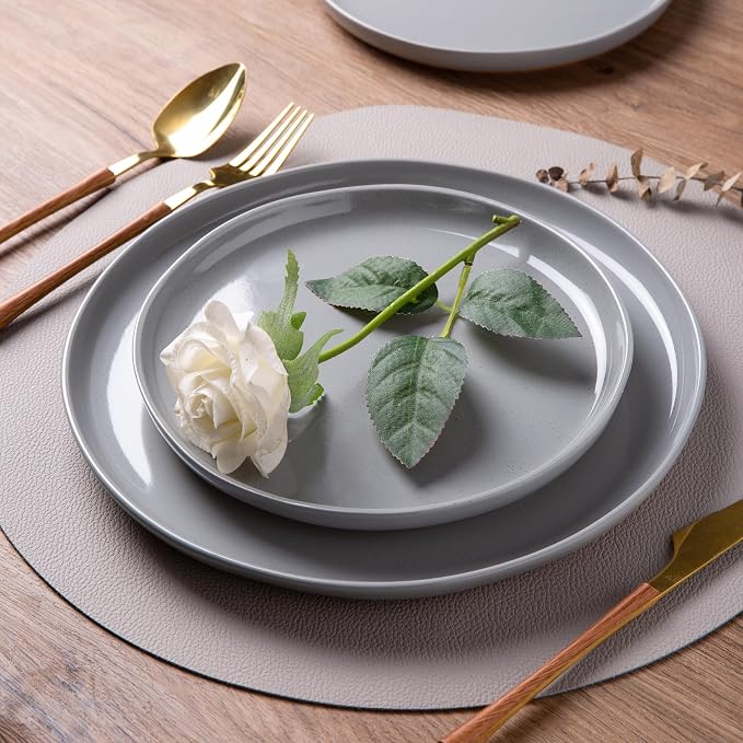 AmorArc Dinnerware Sets for 6, 18 Pieces Ceramic Plates and Bowls Set | Scratch - Image 2