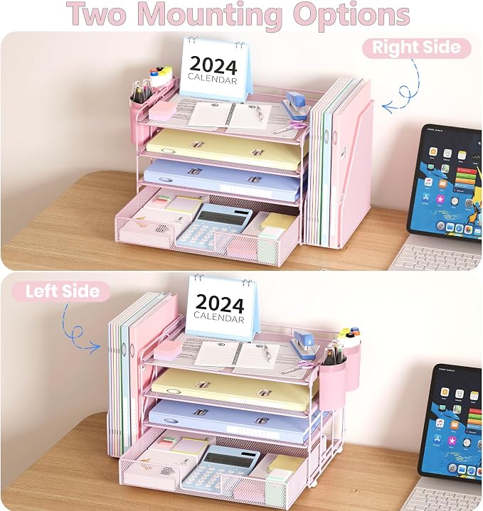 Desk Organizer, 4-Tier Desktop File Organizer - Image 7