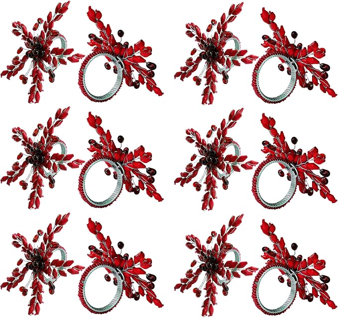 ITOS365 Napkin Rings Set of 12 for Dining Table Decoration Parties Everyday - Image 2