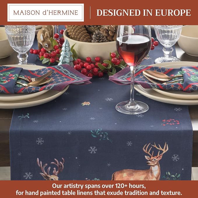 Maison d' Hermine Table Runner 100% Cotton 14.50" x 108" | Table Runners 108 - Image 2