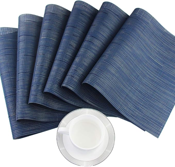 PIGCHCY Placemats Set of 12 Washable Durable Place Mats Vinyl Heat Resistant - Image 6