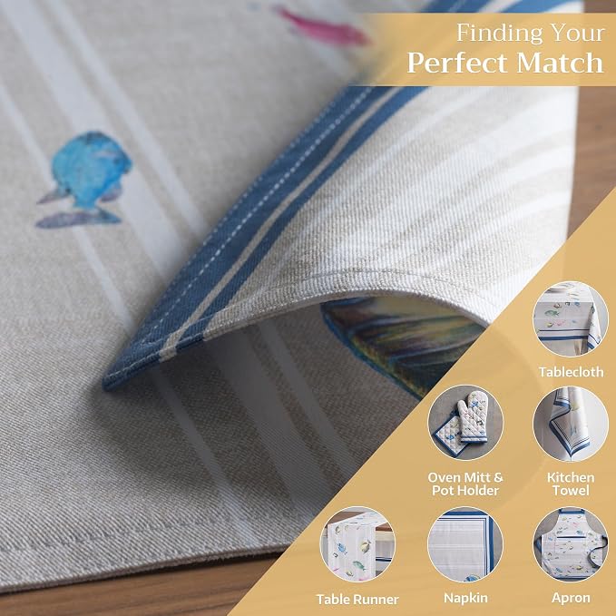 Maison d' Hermine Placemats Set of 4 Reusable 100% Cotton | Cloth Place Mats - Image 5