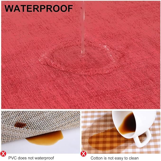Faux Leather Heat Resistant Placemats 6 Packs, Waterproof Wipeable Dining PU - Image 4