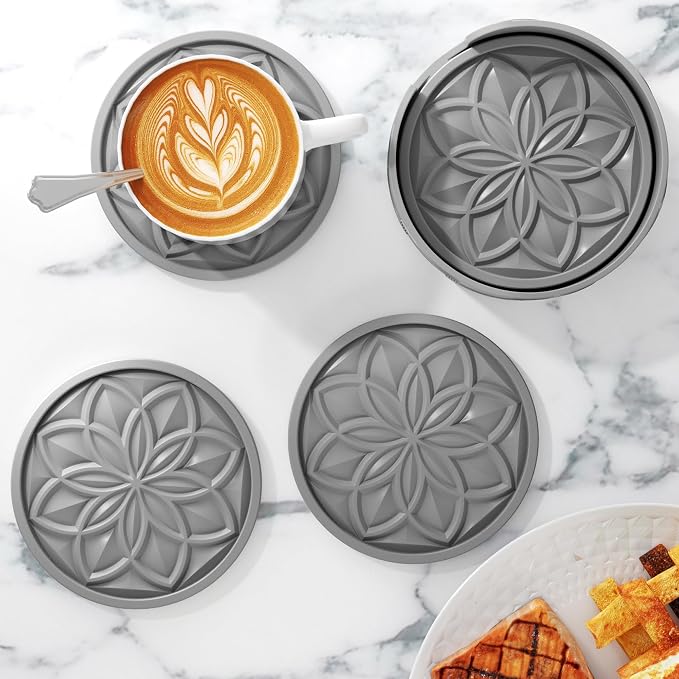 HFHOME Silicone Coasters Set for Drinks - Image 4