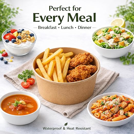 TOPtoper 50 Pcs 32 Oz Large Paper Bowls - Image 4
