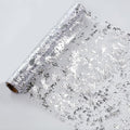 Snowkingdom Silver Table Runner, Sequin Glitter Foil Metallic Mesh Runner Roll by Snowkingdom