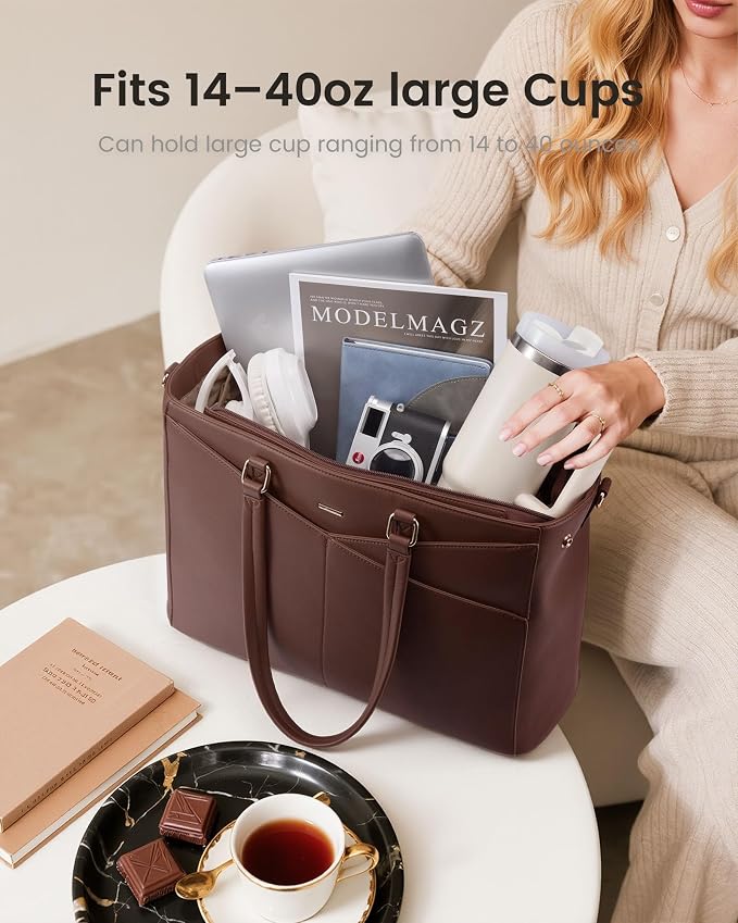 LOVEVOOK Lunch Tote Bag for Women, 3 in 1 Work Bag - Image 6