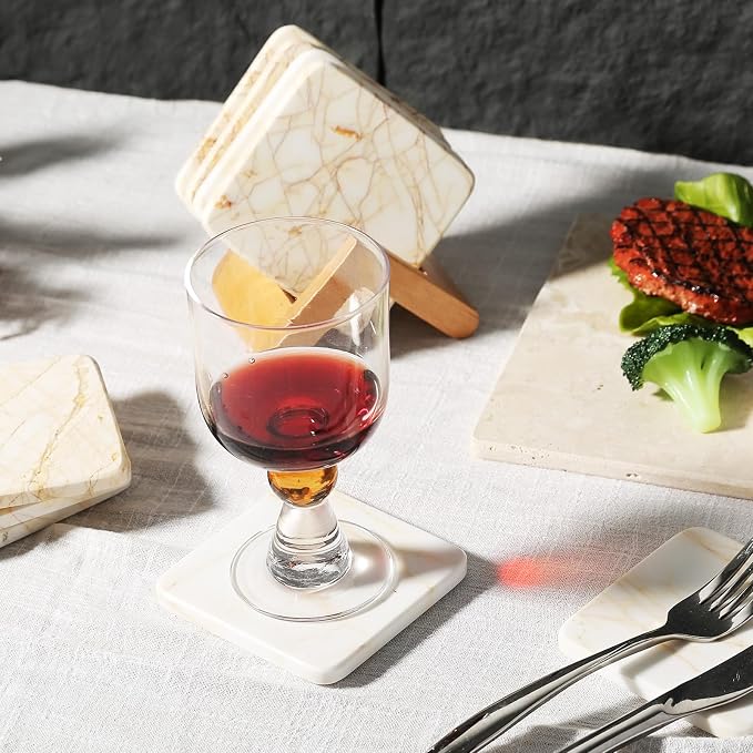 Marble Coasters Set of 5, Square Coasters - Image 6