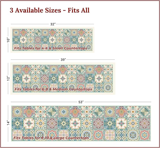 Heat Resistant Table Runner, 53 x 14 Inch - Image 4