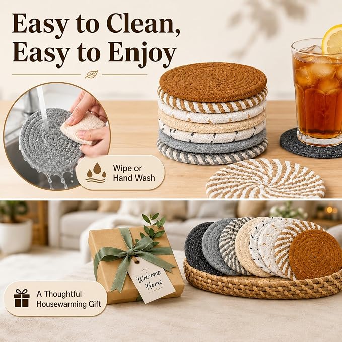 MAQIHAN 8 PCS Coasters for Drinks - Image 6