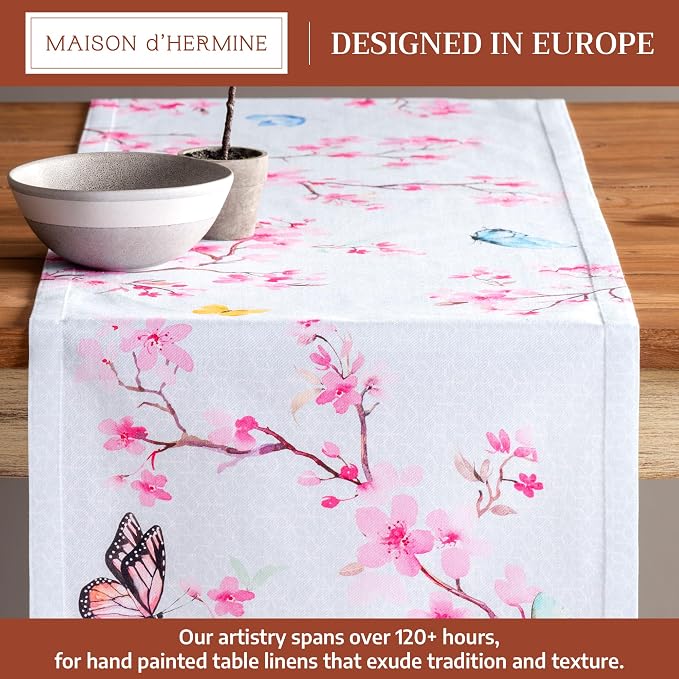 Maison d' Hermine Table Runner 100% Cotton 14.50" x 72" | Table Runners 72 - Image 2
