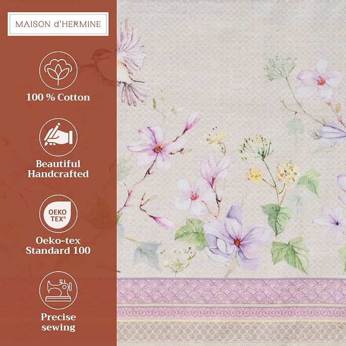 Maison d' Hermine Placemats Set of 4 Reusable 100% Cotton | Cloth Place Mats - Image 2