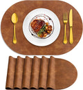ADRIMER Placemats, Heat Resistant Oval Placemats Set of 6 Washable 12 x 17 Inch by Adrimersdreamistobeanindispensablecompanioninyourlife