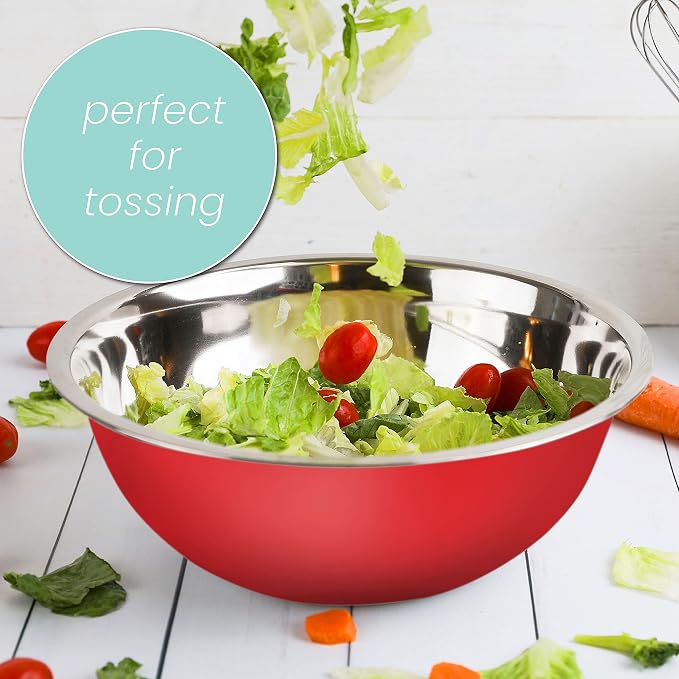 Stainless Steel Mixing Bowls Set, 5-Piece Meal Prep & Food Storage | .75 - Image 3
