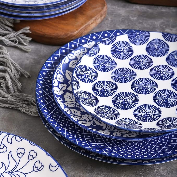 Selamica 10 inch Porcelain Dinner Plates, Large Size Ceramic Plates - Image 5