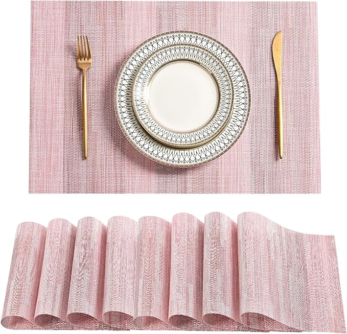 Leetaltree Misty Rose Placemats Set of 8 by Leetaltree-ArtatEveryTable