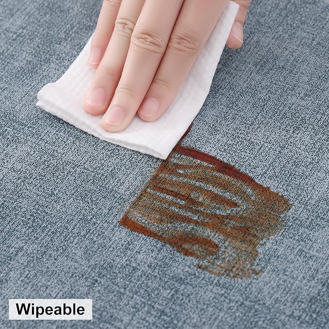 Round Faux Leather Placemat and Coaster 8 Packs, Washable Heat Resistant Dining - Image 5