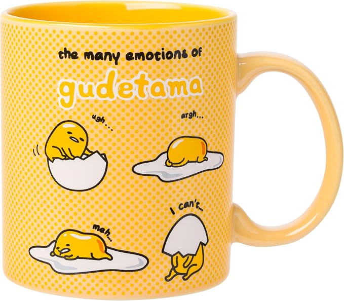 Silver Buffalo Sanrio Gudetama Lazy Egg Many Emotions, Ceramic Mug, 20oz | by SilverBuffalo