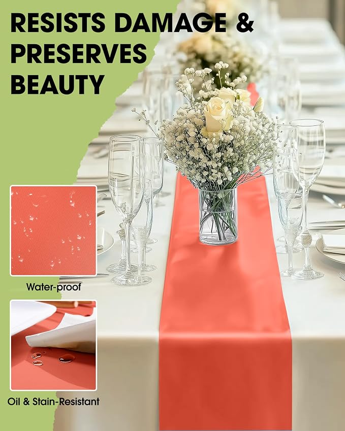 Pureegg Orange Plastic Table Runners - Image 3