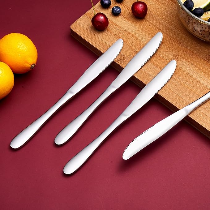 Aebeky 8-Piece Stainless Steel Table Knives, Dinner Knives Set - Image 4