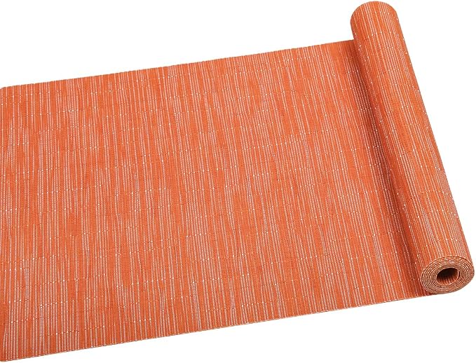 SHACOS Woven Vinyl Table Runner Indoor Outdoor 12x71 inch Kitchen Dining Table - Image 3