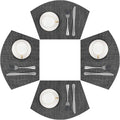 SHACOS Small Round Table Placemats Wedge Placemat Set of 4 Non Slip Heat by SHACOS