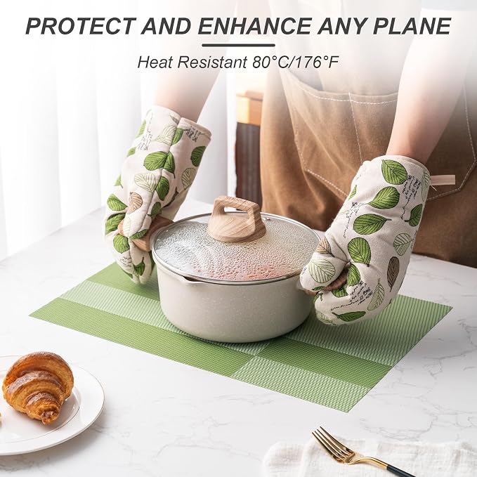 Placemats Set of 4 Washable Indoor | Outdoor Vinyl Place Mats - Image 2