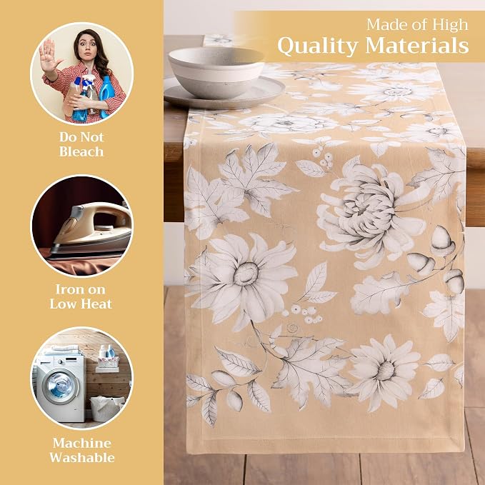 Maison d' Hermine Table Runner 100% Cotton 14.50" x 72" | Table Runners 72 - Image 3