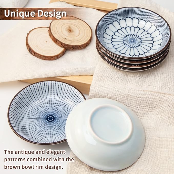 Dipping Bowls, Soy Sauce Dish Ceramic, 3 OZ Small Serving Bowls - Image 6